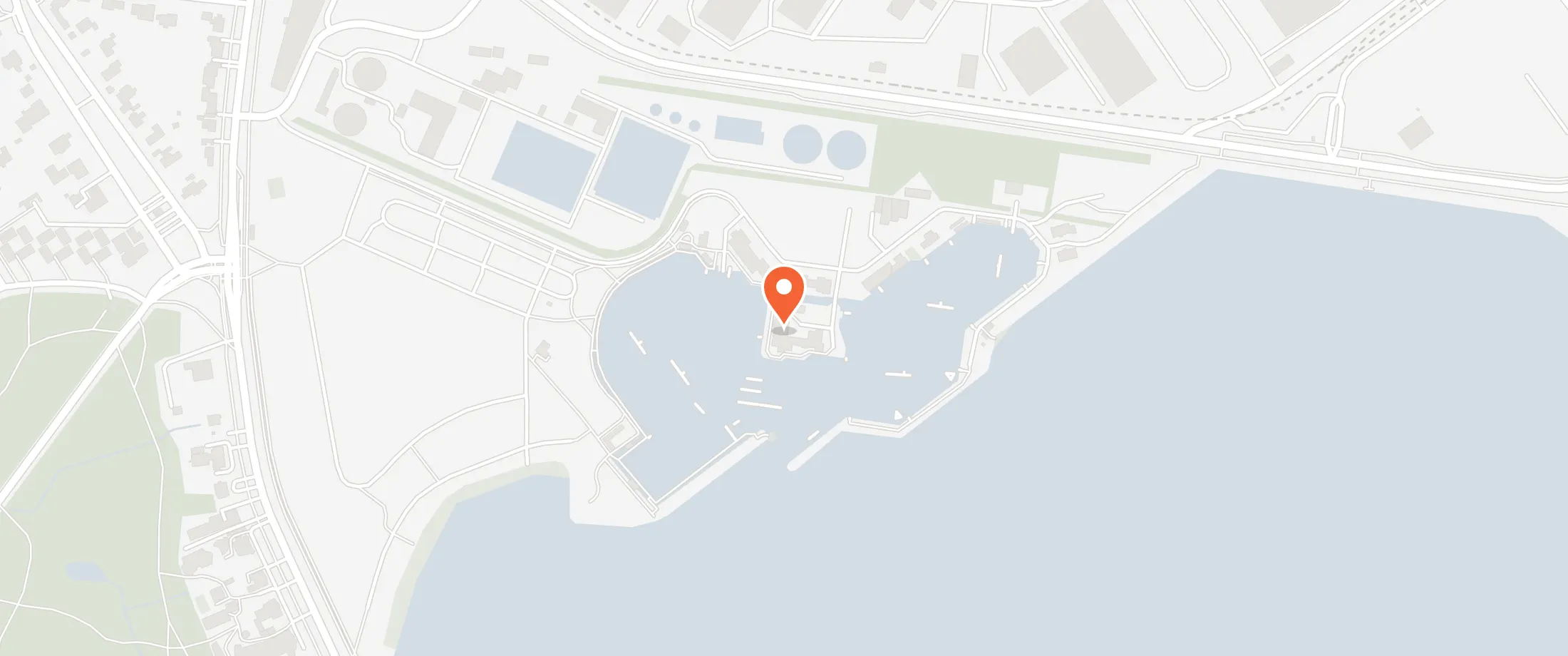 Kort over Restaurant Martino, Marselisborg Havnevej 46 B, 8000 Aarhus