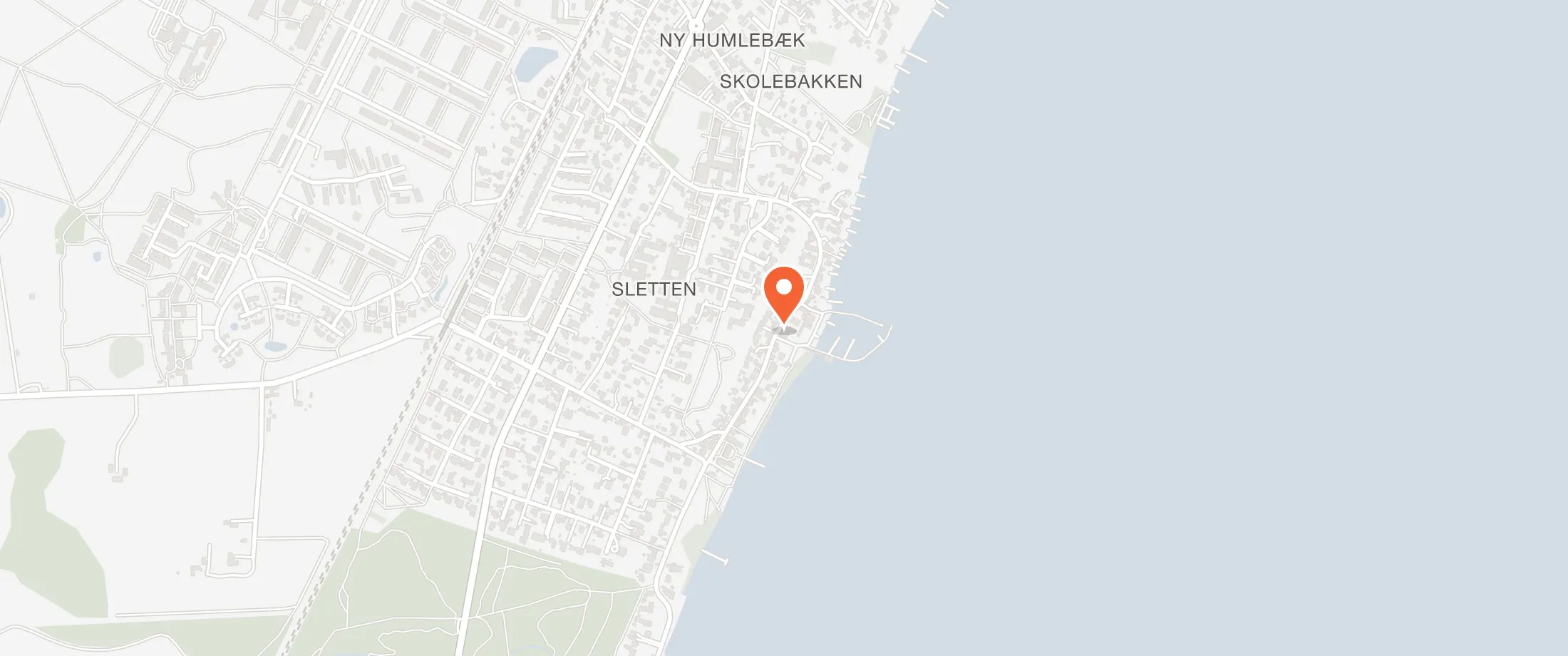 Kort over Restaurant Sletten, Gl. Strandvej 137, 3050 Humlebæk