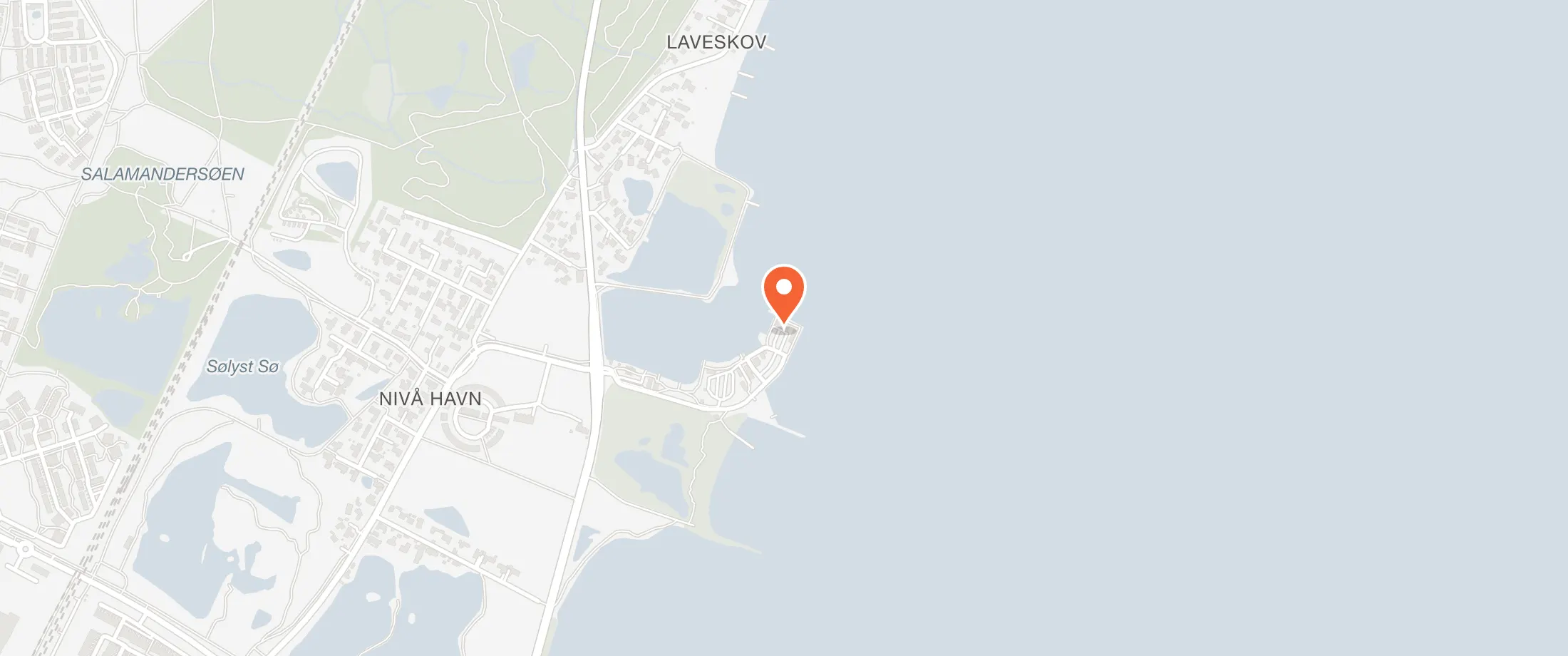 Kort over Restaurant Trekosten, Nivå Strandpark 29, 2990 Nivå