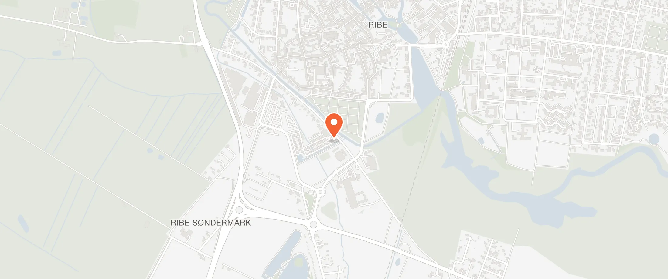 Kort over Ribe Byferie, Damvej 34, 6760 Ribe