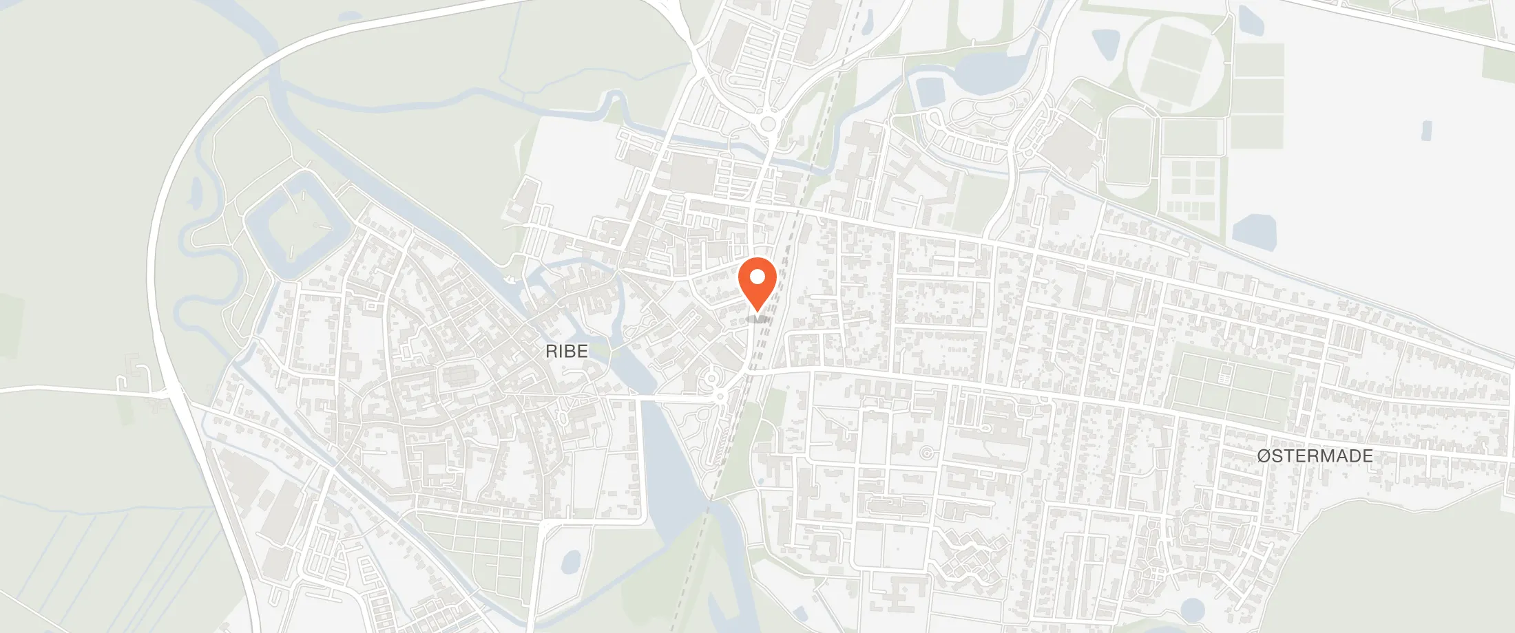 Kort over Ribe Pakhus, Rosen Alle 2, 6760 Ribe