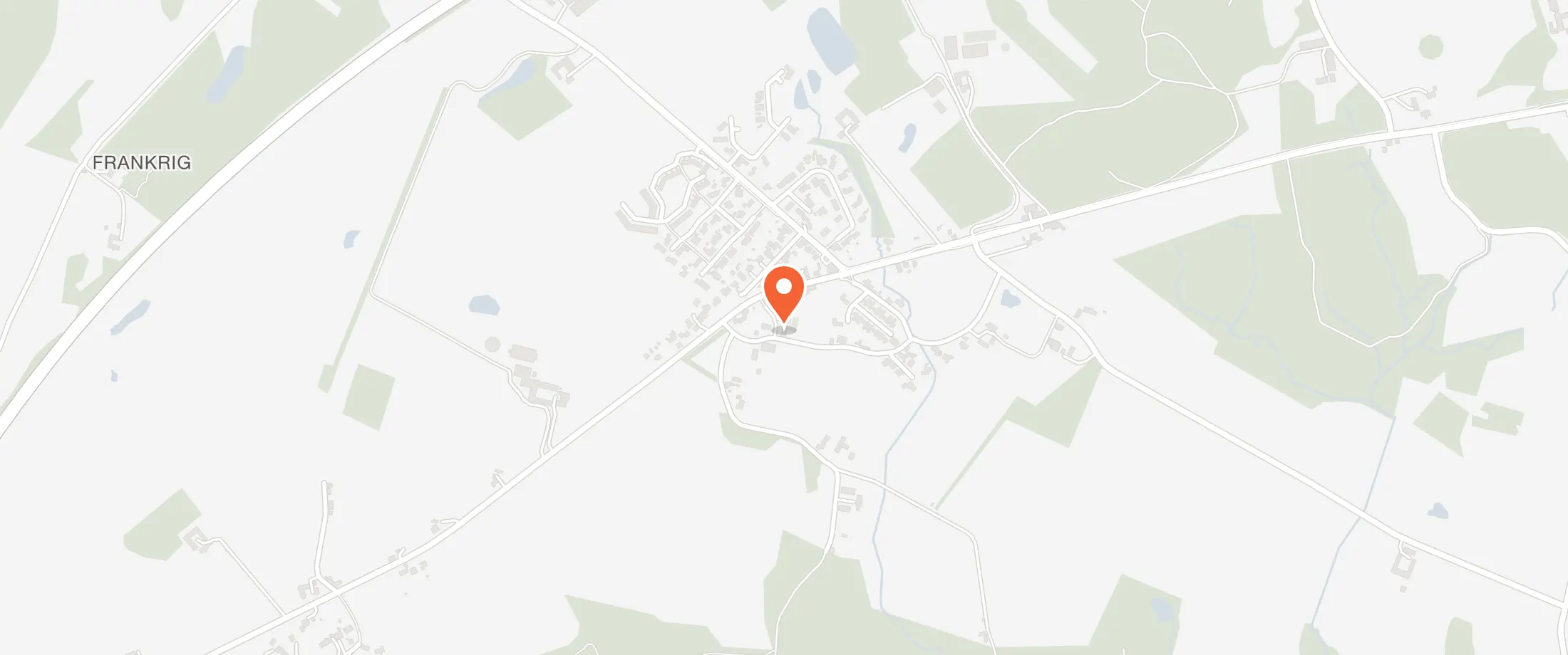 Kort over Rodskov Forsamlingshus, Hovgårdvej 3, 8543 Rodskov