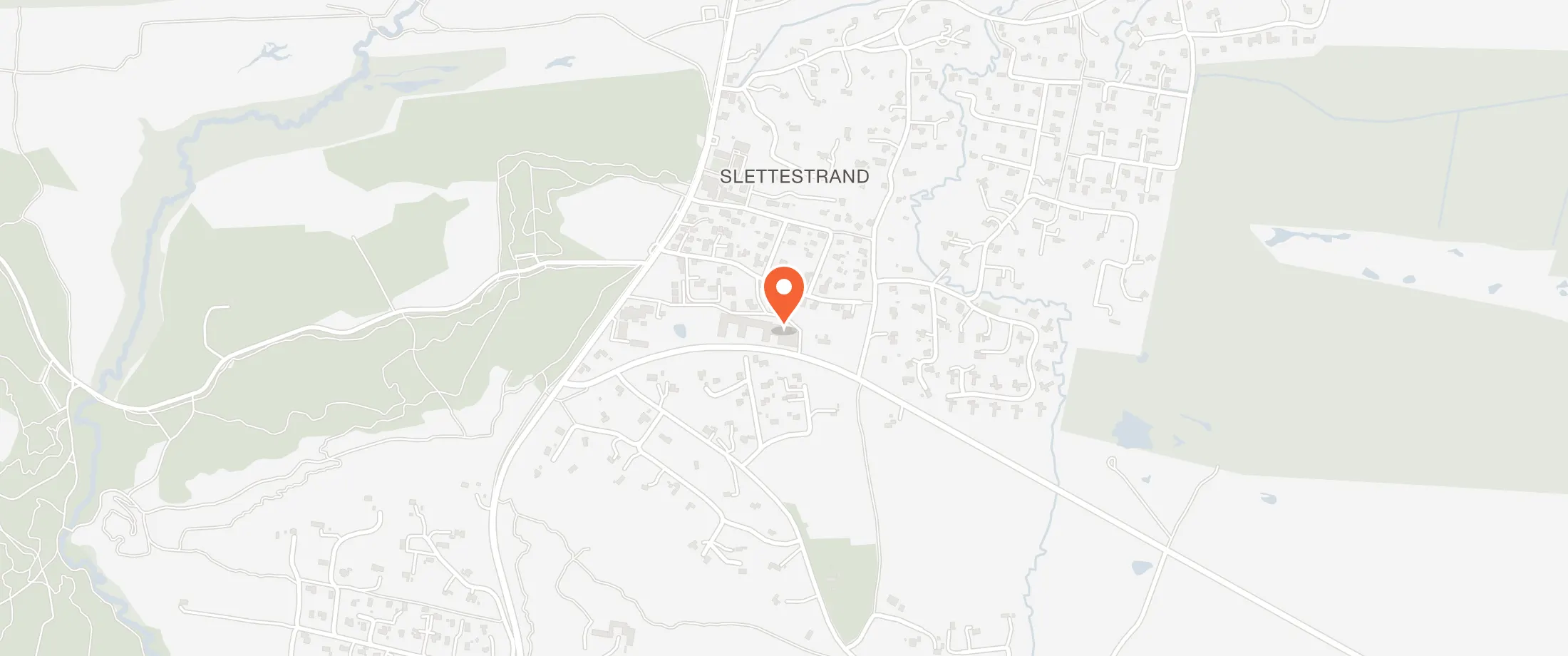Kort over Rønnes Hotel, Kystvejen 25, 9690 Slettestrand (Fjerritslev)