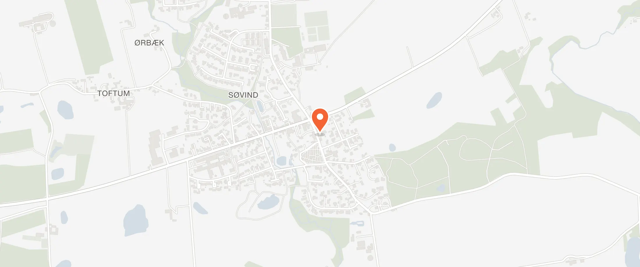 Kort over Sandbjerghus, Sandbjergvej 5, Søvind, 8700 Søvind
