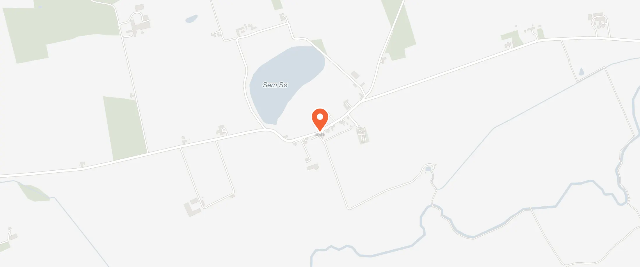 Kort over Sem Forsamlingshus, Semvej 22, 9550 Sem (Mariager)