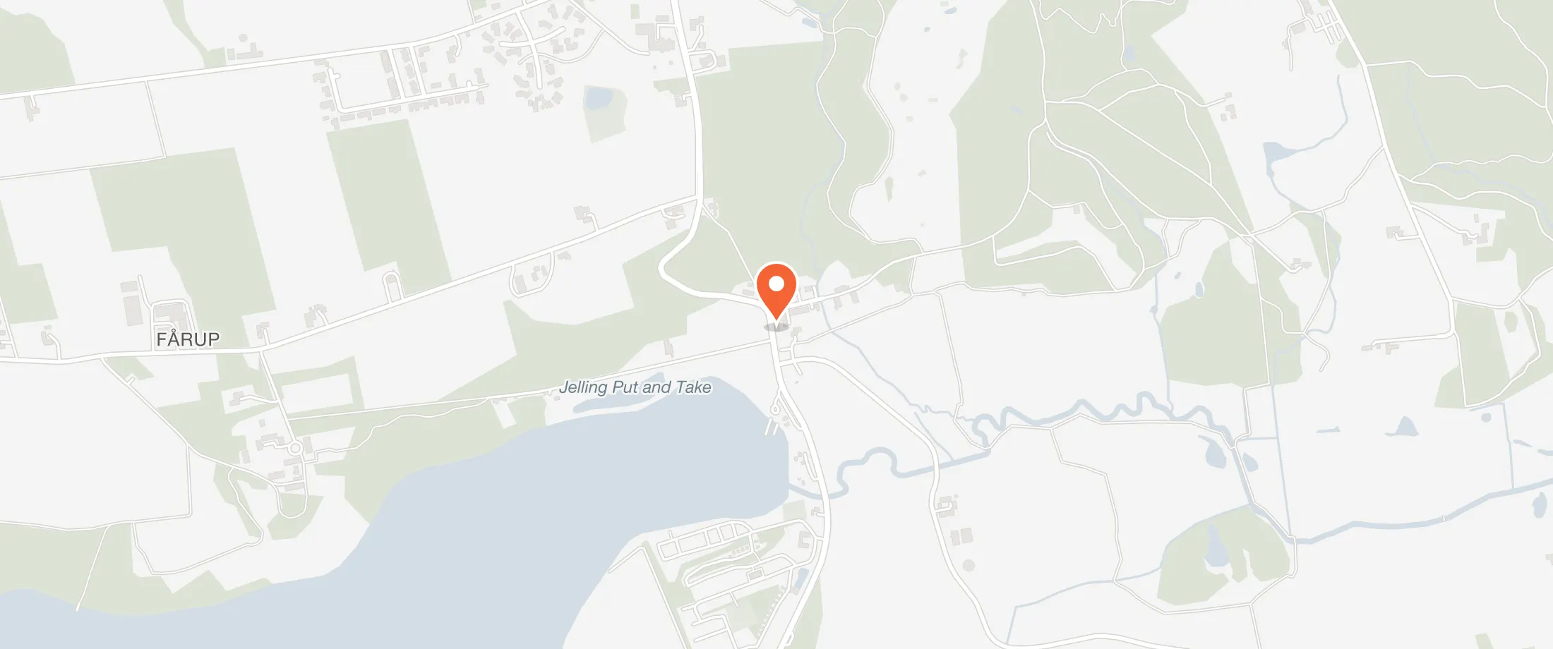 Kort over Skovdal Kro, Fårupvej 23, 7300 Jelling