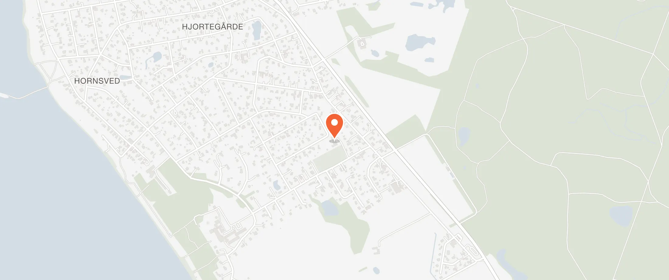 Kort over Skovens Forsamlingshus, Bautahøjvej 2C, 3630 Jægerspris