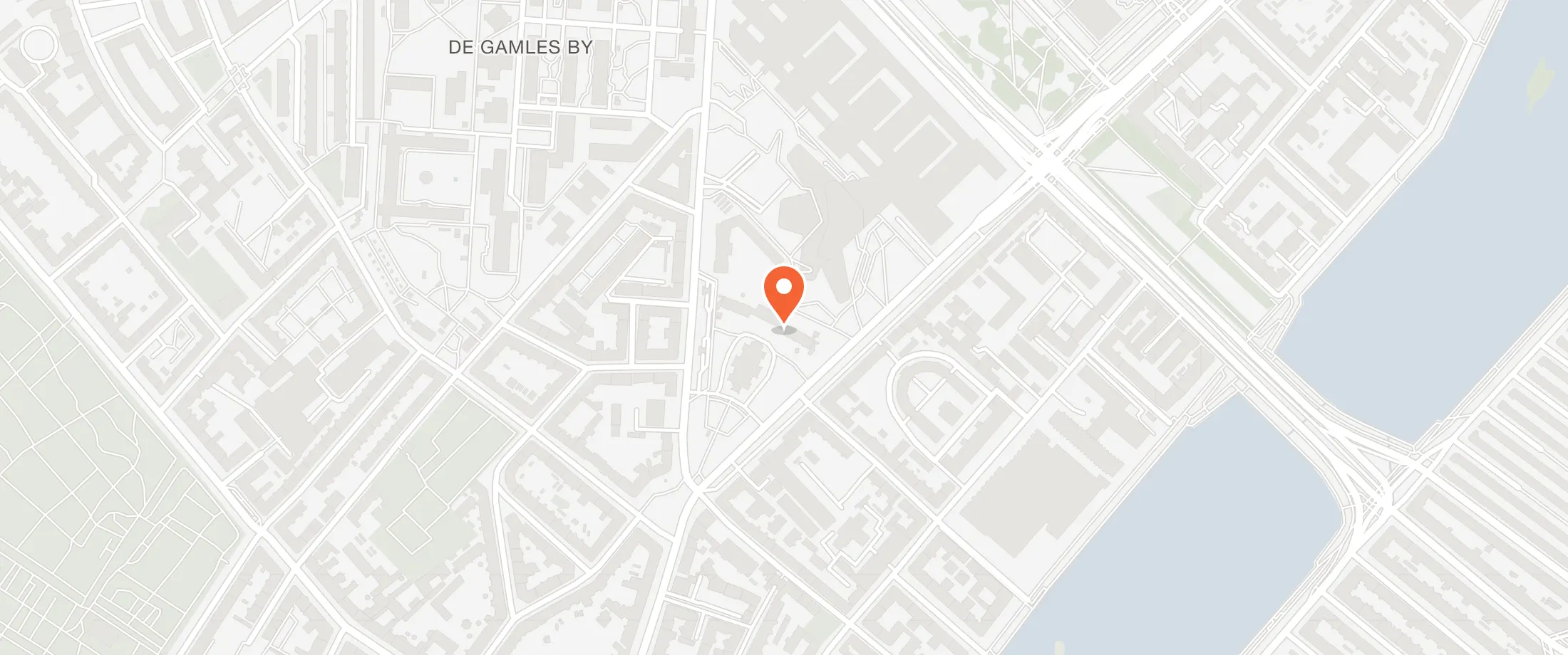 Kort over Skt. Johannes Gården, Blegdamsvej 1B, 2200 Nørrebro