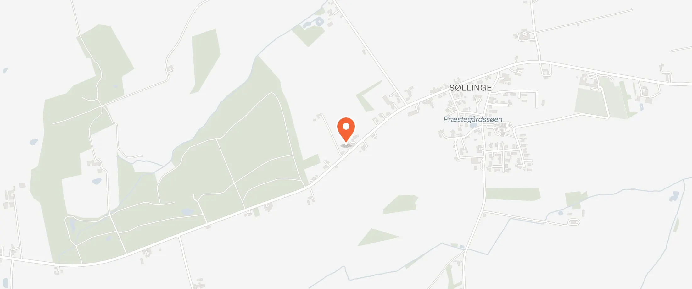 Kort over Søllinge Forsamlingshus, Søndre Højrupvejen 104A, 5750 Søllinge
