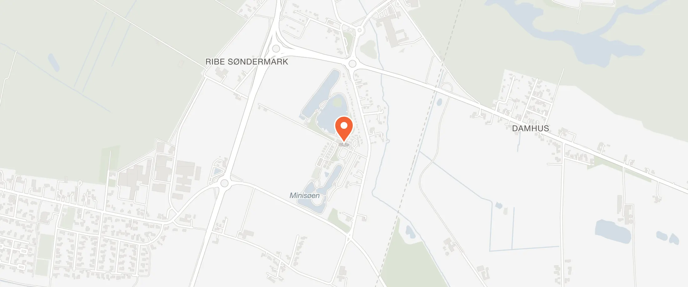 Kort over Søpavillonen Ribe, Haulundvej 164, 6760 Ribe