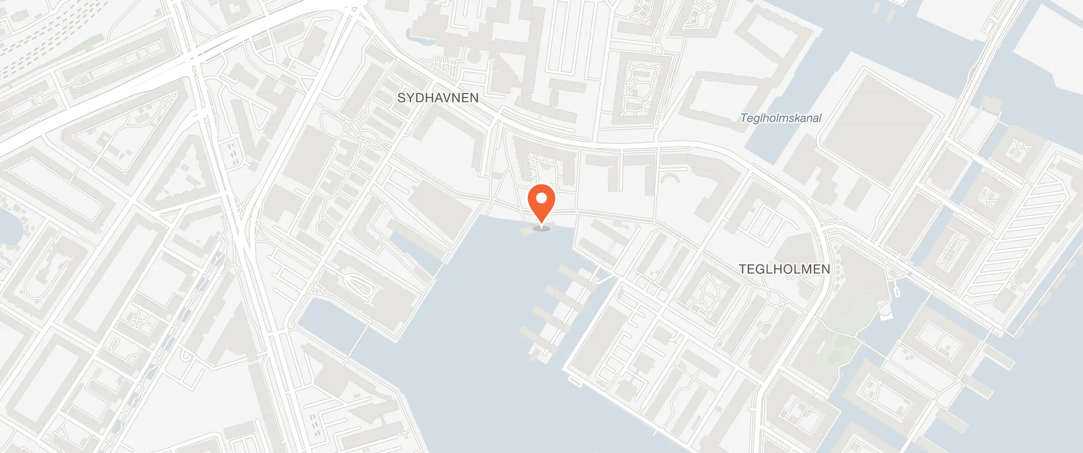 Kort over Spiseriet Teglholmen, Teglholmsgade 10F, 2450 Sydhavn