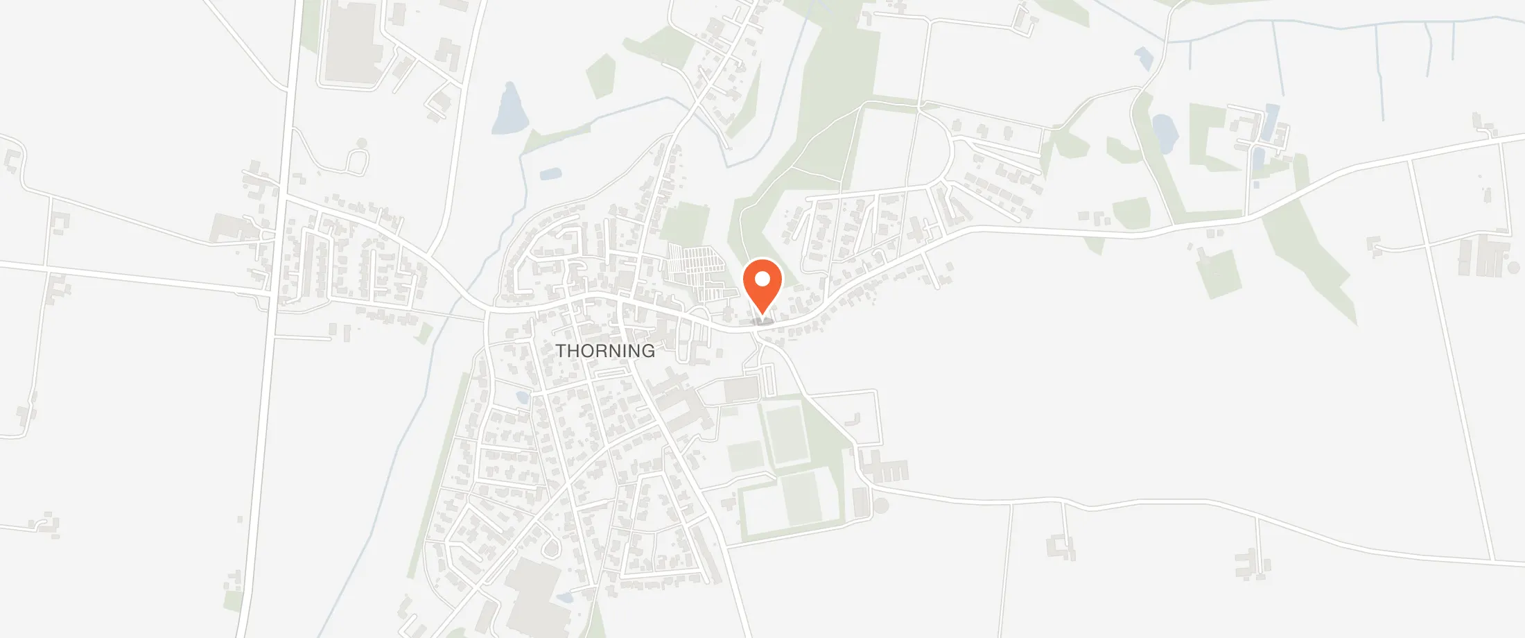Kort over Thorning Forsamlingshus, Blichersvej 35, 8620 Thorning