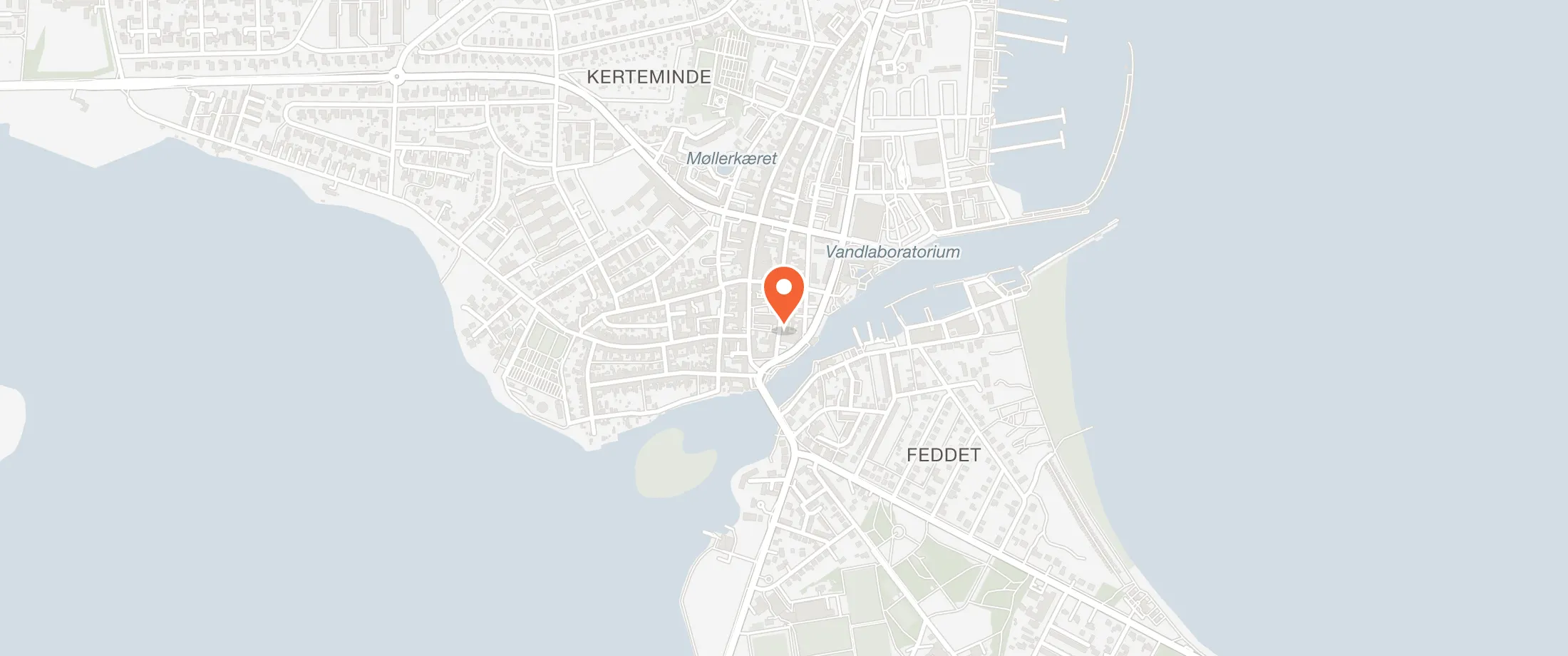 Kort over Tornøes Hotel, Strandgade 2, 5300 Kerteminde