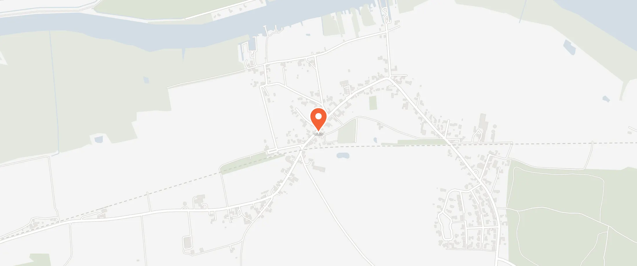 Kort over Uggelhuse Forsamlingshus, Bygaden 8, 8960 Uggelhuse, Randers SØ