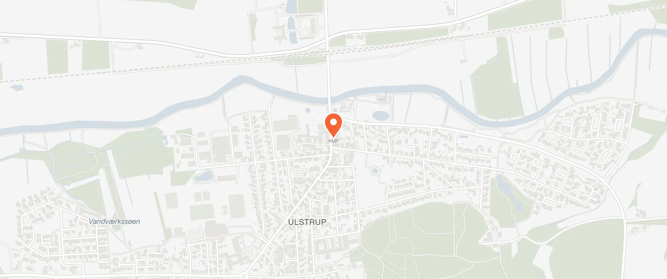 Kort over Ulstrup Kro, Hovedgaden 11, 8860 Ulstrup