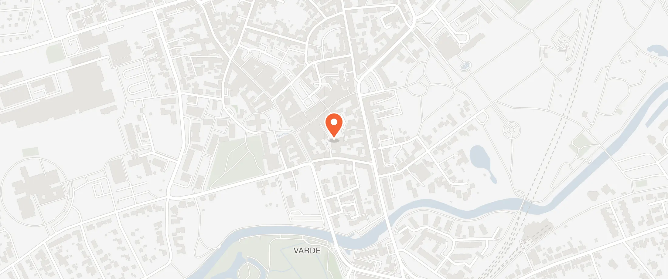 Kort over Varde Garten og Von Lügenhals, Fiskergade 3A, 6800 Varde