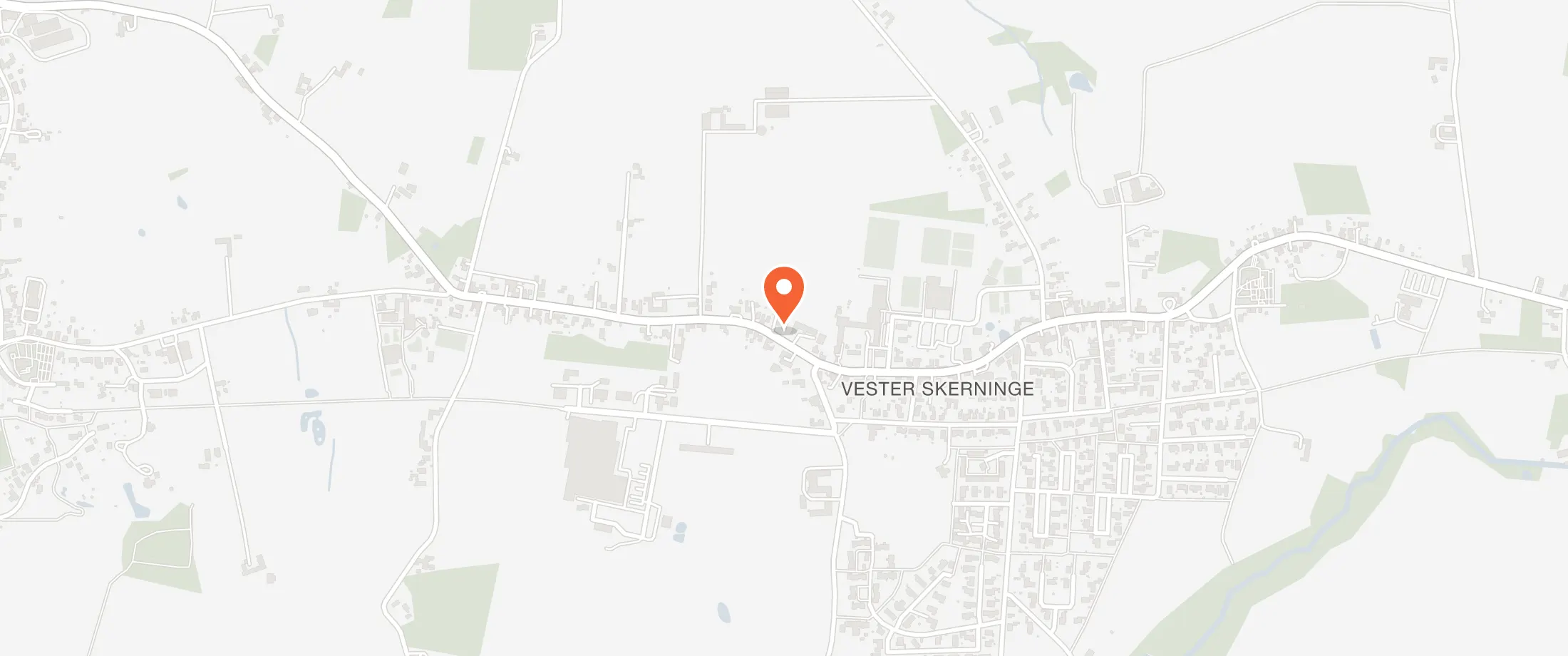 Kort over Vester Skerninge Forsamlingshus, Fåborgvej 72 B, 5762 Vester Skerninge