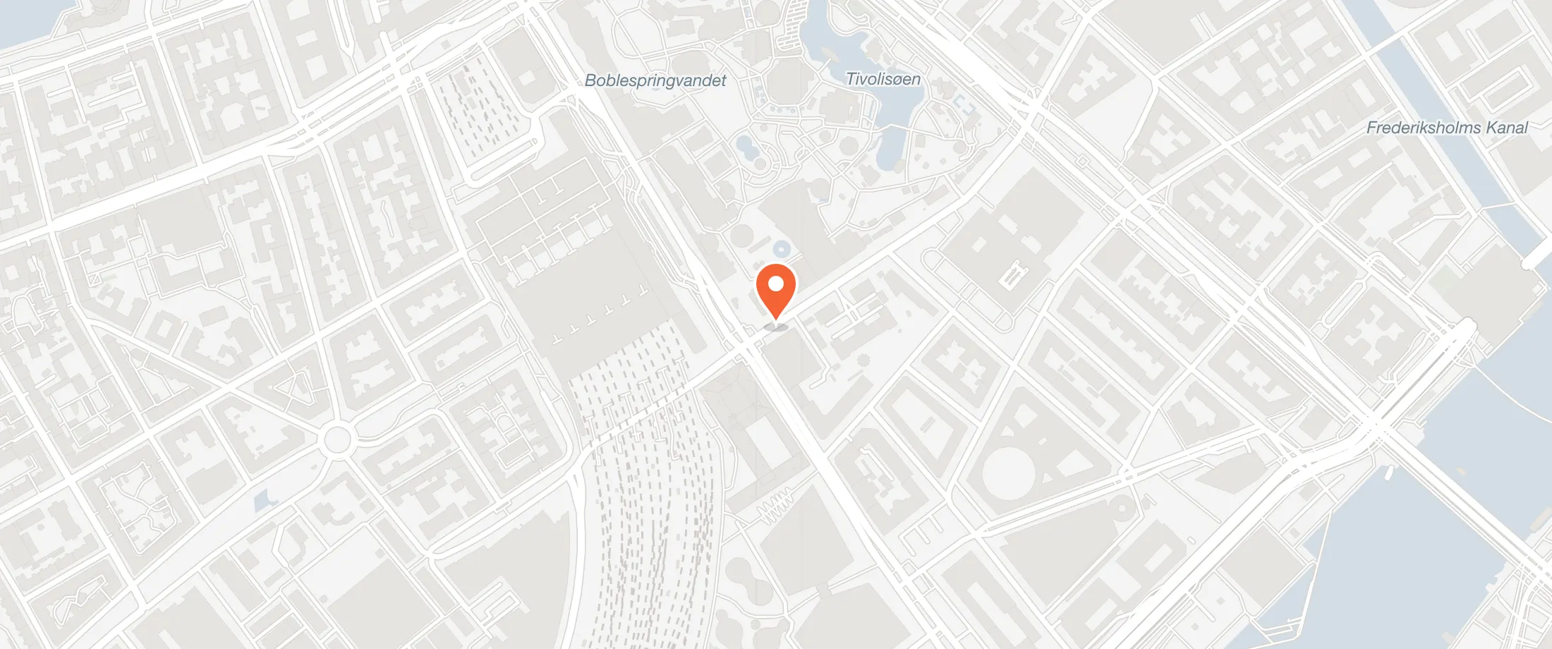 Kort over Villa Copenhagen, Tietgensgade 35-39, 1704 Vesterbro