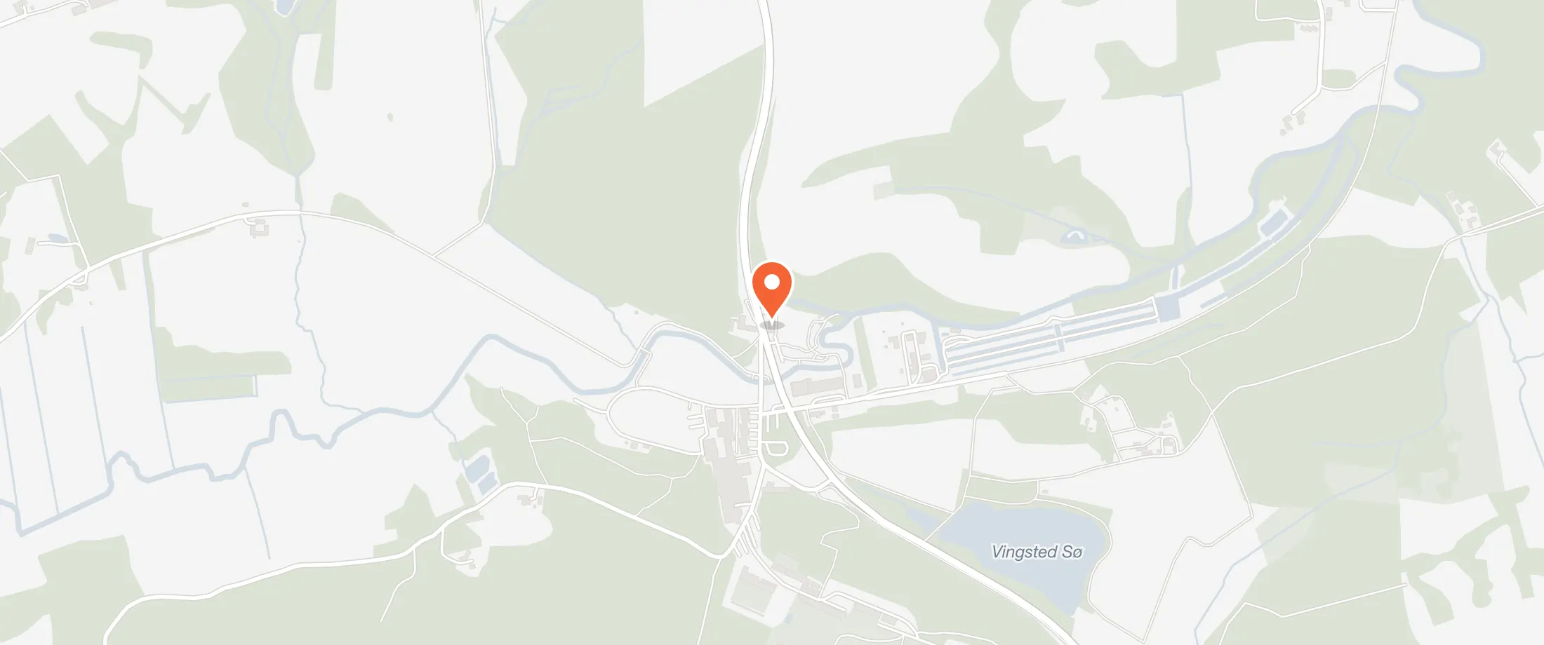 Kort over Vingsted Mølle, Vingstedvej 58, 7182 Vingsted