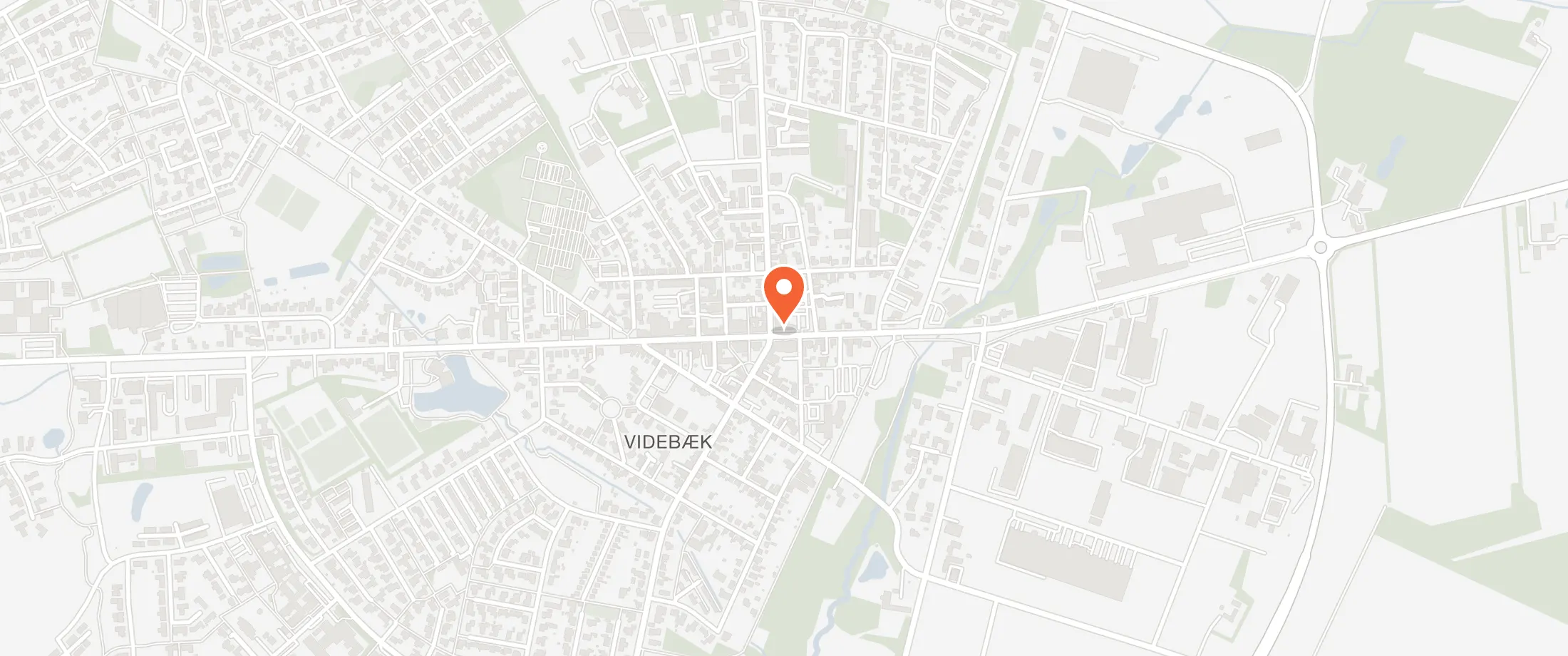 Kort over Westergaards Hotel, Bredgade 12, 6920 Videbæk